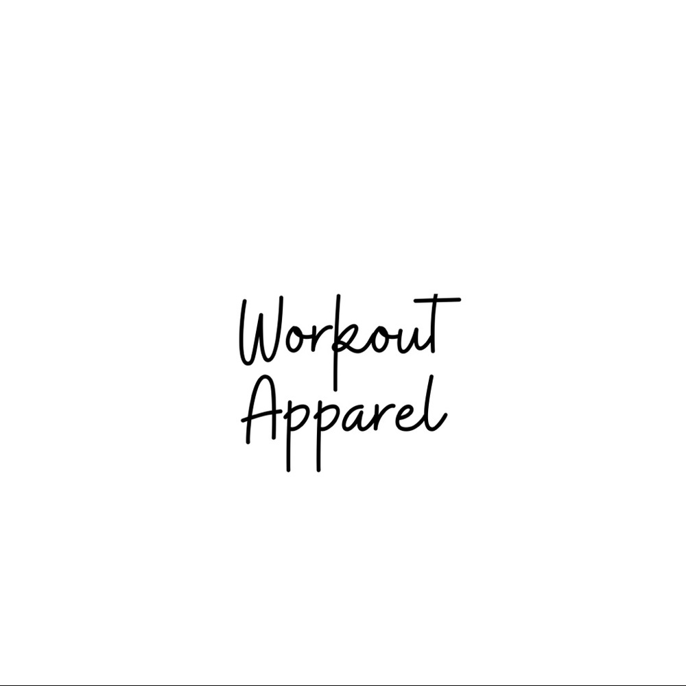 Workout apparel below
